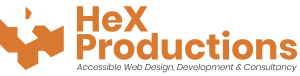 Logo with url link for Hex Productions